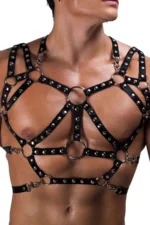 Men's Rubber Chest Harness - SHM191 - Image 3