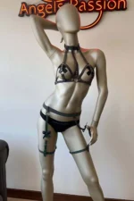 Reflective Custom Designed Sexy Harness Garter Set - Image 4