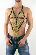 Sexy Men's Top Rubber Harness - SHM59 - Image 2