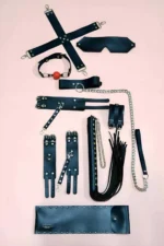 Fantasy Whip Handcuff Set, 7-Piece Set, Hand and Foot Handcuffs, Mask - SH1310