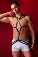 Full Body Men's Harness, Leather Fantasy Men's Apparel - SHM106
