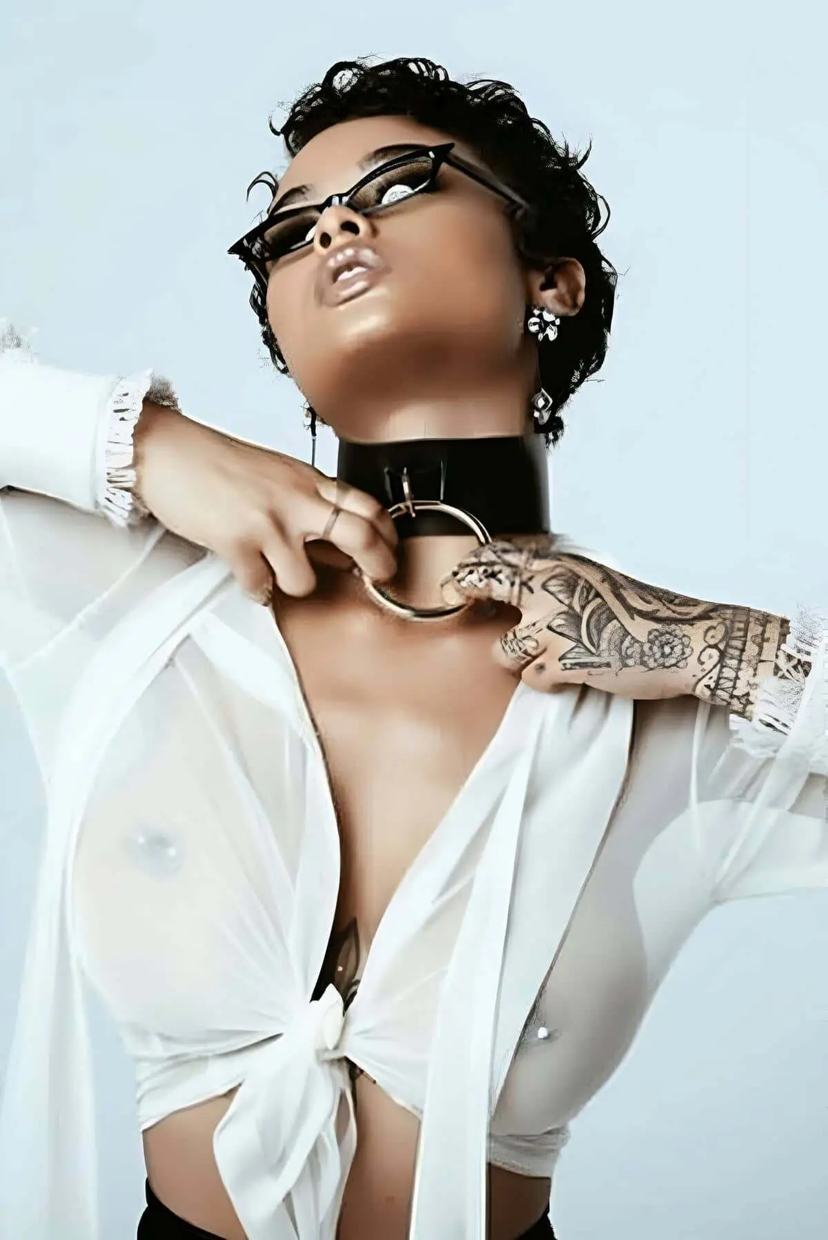 Large Ring Detail Sexy Collar - SH387