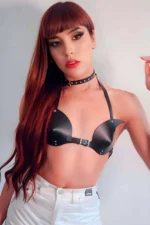 Leather Bra for Jackets, Stylish Leather Bra, Trendy Leather Bra, Elegant Leather Bra - SH1140