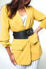 Leather Adjustable Corset Belt, Thick Waist Belt - SH1128