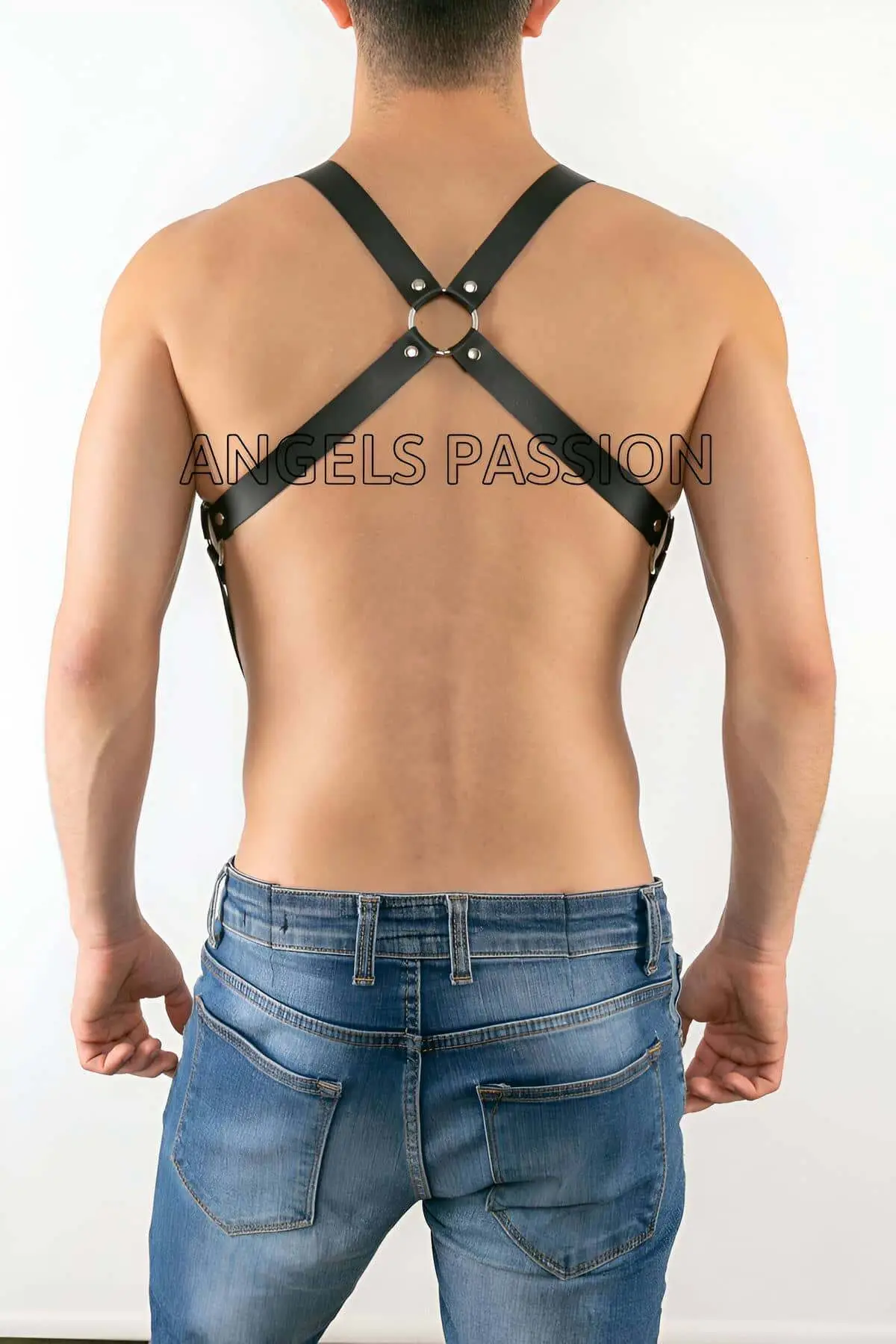 Leather Men's Dancer Costume - Men's Leather Dance Accessories - Gogo Clothing - SHM4