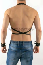 Leather Men's Chest Harness - SHM80 - Image 3