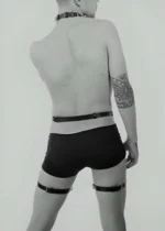 Leather Men's Garter Harness Fantasy Apparel - SHM34 - Image 2