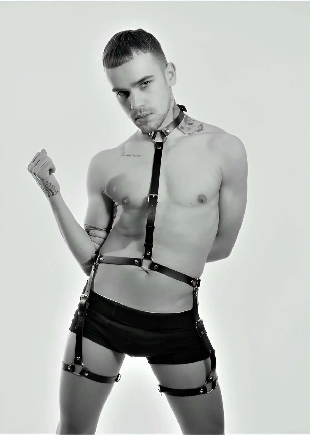Leather Men's Garter Harness Fantasy Apparel - SHM34