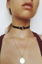 Leather Choker Necklace - SH35