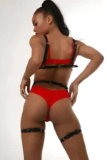 Stylish Full Body Leather Harness, Leather Fantasy Lingerie - SH894 - Image 3