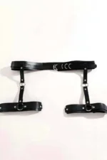 Black Leather Garter Harness - SH804 - Image 3