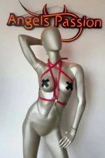 Leather Accessory for T-shirts, Stylish Leather Harness for Shirts - SH52 - Image 2