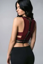 Sexy Leather Accessory for T-Shirt - SH210 - Image 3