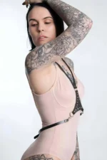 Triangle Detail Leather Belt Harness, Garment Harness Accessory - SH1279 - Image 3