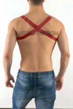 Men's Leather Chest Harness, Men's Athlete Leather Chest Accessory - SHM2 - Image 3