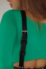 Stylish Reversible Leather Harness Belt - SH633 - Image 4