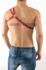 Leather Men's Arm and Shoulder Harness, One-Shoulder Men's Harness - SHM20 - Image 2