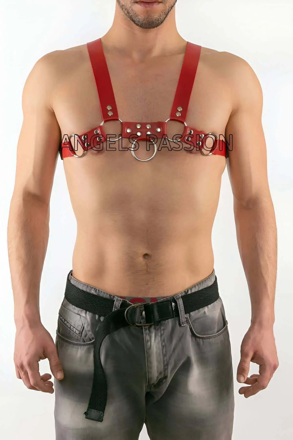 Leather Chest Sexy Men's Harness - SHM52