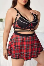 Leather Chest Harness with Chain Detail - SH808 - Image 4