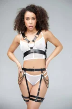 Chain Detail Chest - Garter Harness Set - SH1070