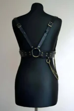 Stylish Belt with Chain Detail, Shoulder and Back Strap - SH908