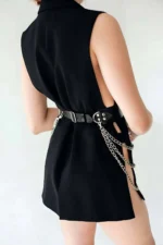 Leather Belt Harness with Chain - SH904 - Image 3