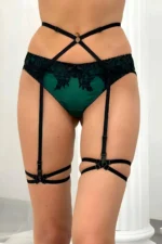 Waist-Attached Garter Leg Harness, Elastic Garter - SH1060 - Image 2