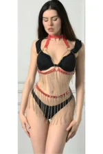 Chain Chest and Skirt Harness Set - SH504 - Image 2