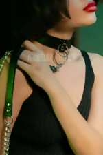 Chain Collar - BDSM Leather Collar - SH246 - Image 2