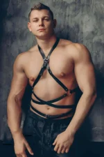 Men's Leather Fantasy Apparel with Waist Wrap - SHM18