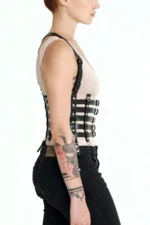 Five-Point Leather Chest Harness - SH630 - Image 5