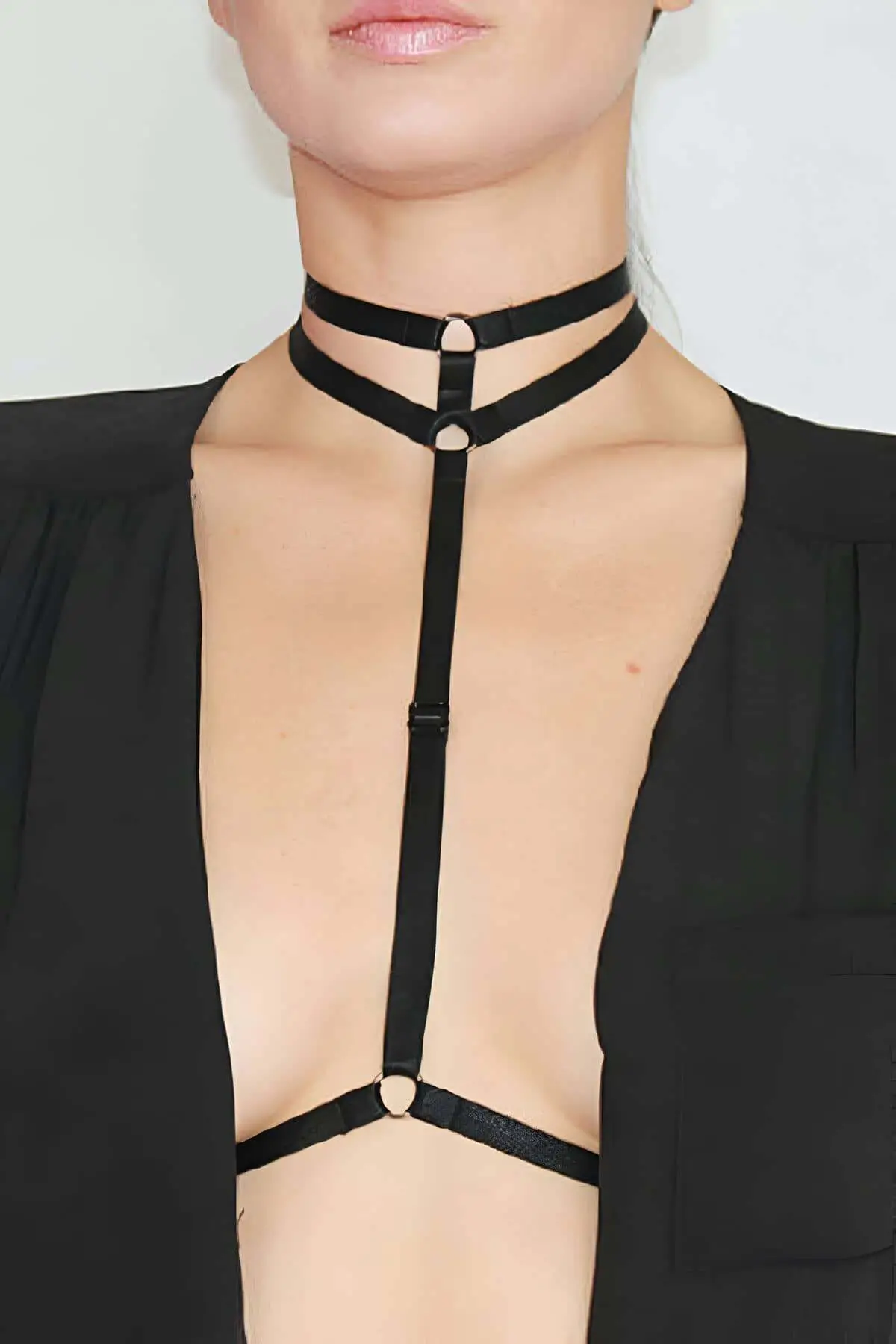 Stylish Double-Row Elastic Neck Harness - SH84