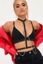 Neck-attached chain-detailed harness - SH41