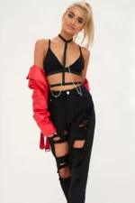 Neck-attached chain-detailed harness - SH41 - Image 2