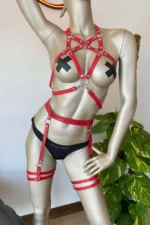 Women's Lingerie Leather Garter Set - SH525 - Image 2