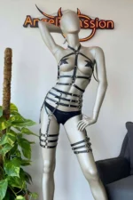 Fantasy Leather Lingerie Garter Harness - SH524 - Image 3