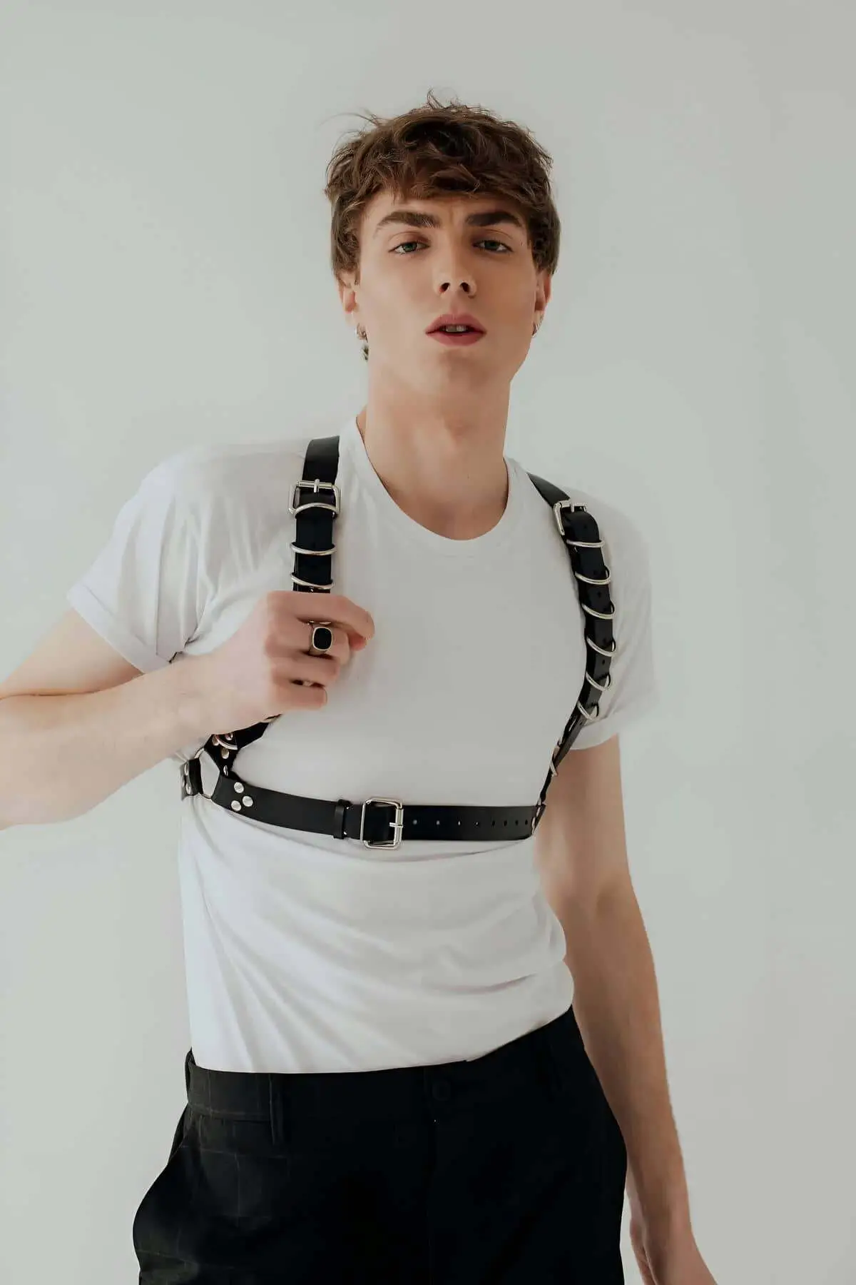 Stylish Men's Harness with D-Ring Detail - SHM92