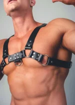 Sexy Leather Men's Harness Over the Chest - SHM52 - Image 4