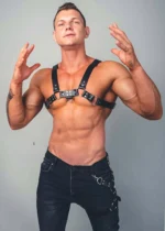 Sexy Leather Men's Harness Over the Chest - SHM52