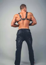Sexy Leather Men's Harness Over the Chest - SHM52 - Image 2