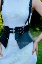 Stylish Leather Belt and Choker Set for Dresses, T-Shirts and Shirts - SH622 - Image 3