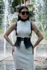 Stylish Leather Belt and Choker Set for Dresses, T-Shirts and Shirts - SH622 - Image 6