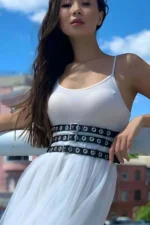 Adjustable, Stylish Leather Waist Corset Belt with Three Thin Straps for Dresses - SH641