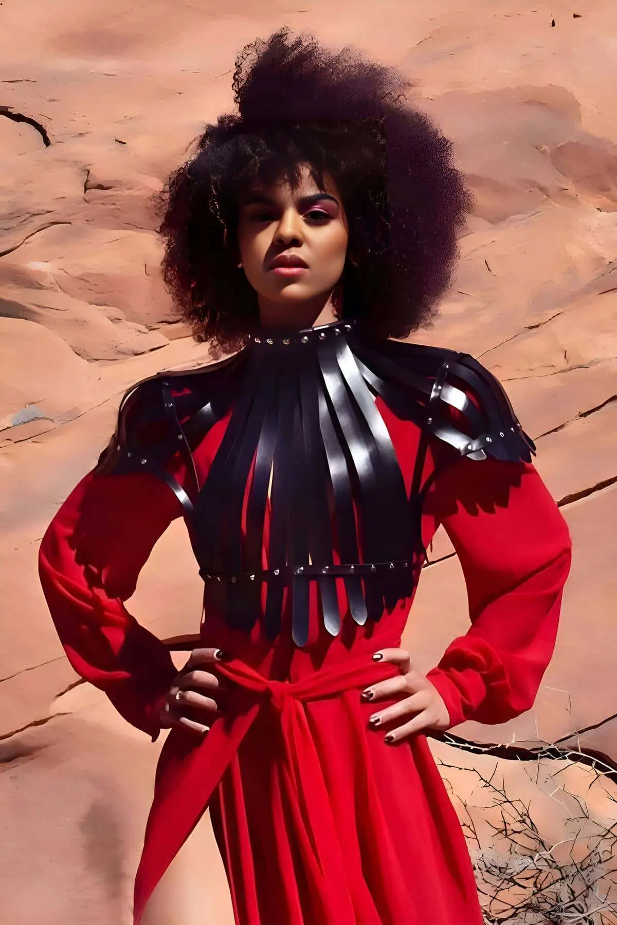 Backless Leather Crop Bustier Harness - SH1257