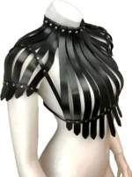 Backless Leather Crop Bustier Harness - SH1257 - Image 2