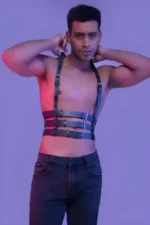 Male Dancer Costume, Clubwear, Techno Party Attire - SHM17