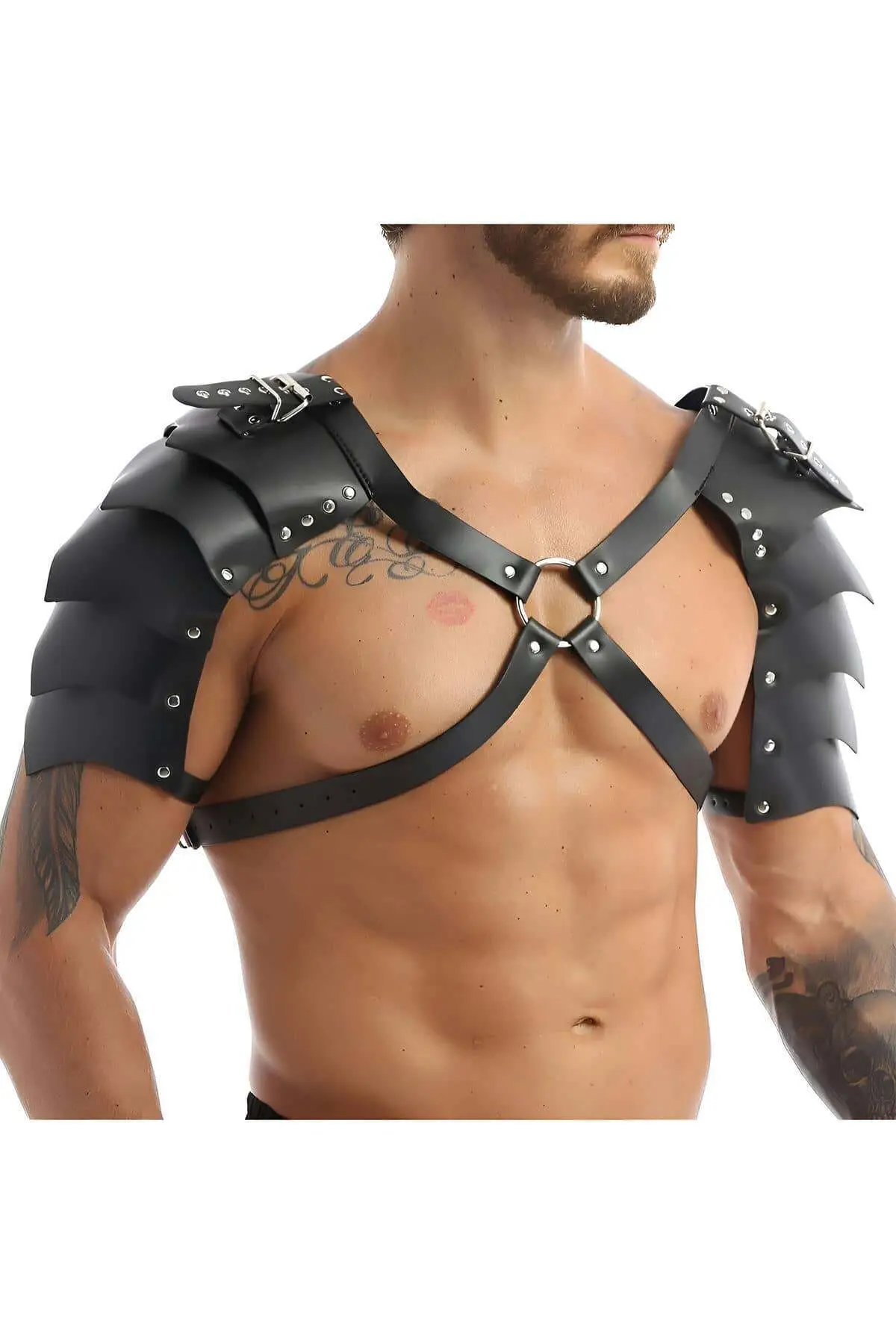 Stylish Men's Harness Costume with Two Shoulder Wing Details, Gladiator Men's Costume - SHM161