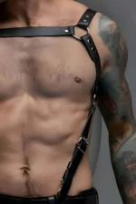 Stylish Men's Chest Belt, Men's Shirt Belt, Fancy Men's Leather Apparel - SHM155