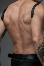 Stylish Men's Chest Belt, Men's Shirt Belt, Fancy Men's Leather Apparel - SHM155 - Image 2