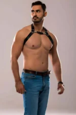 Men's Leather Chest Harness - SHM139 - Image 3
